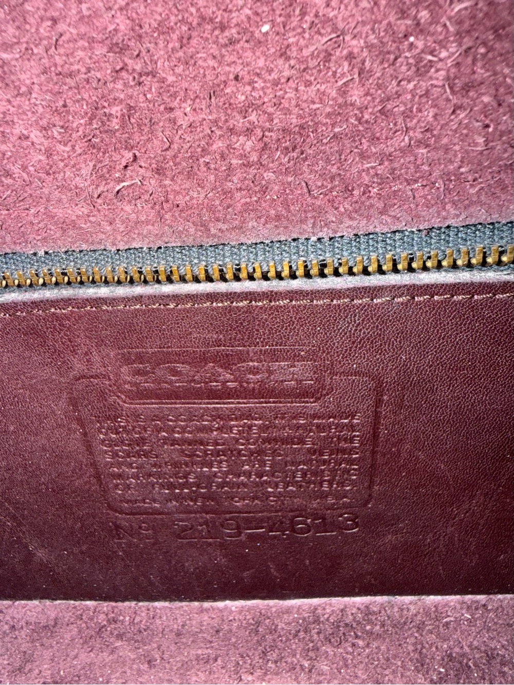 Coach Vintage Newyork Dinky Bag Burgundy - Picture 5 of 13